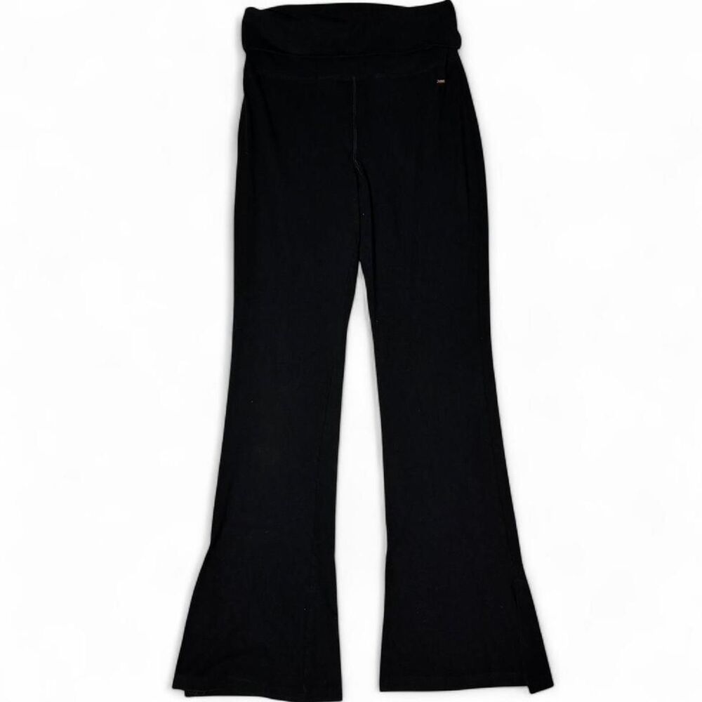 PINK Victoria's Secret Fold Over Flare Leggings Slit Hem Women’s Size Large